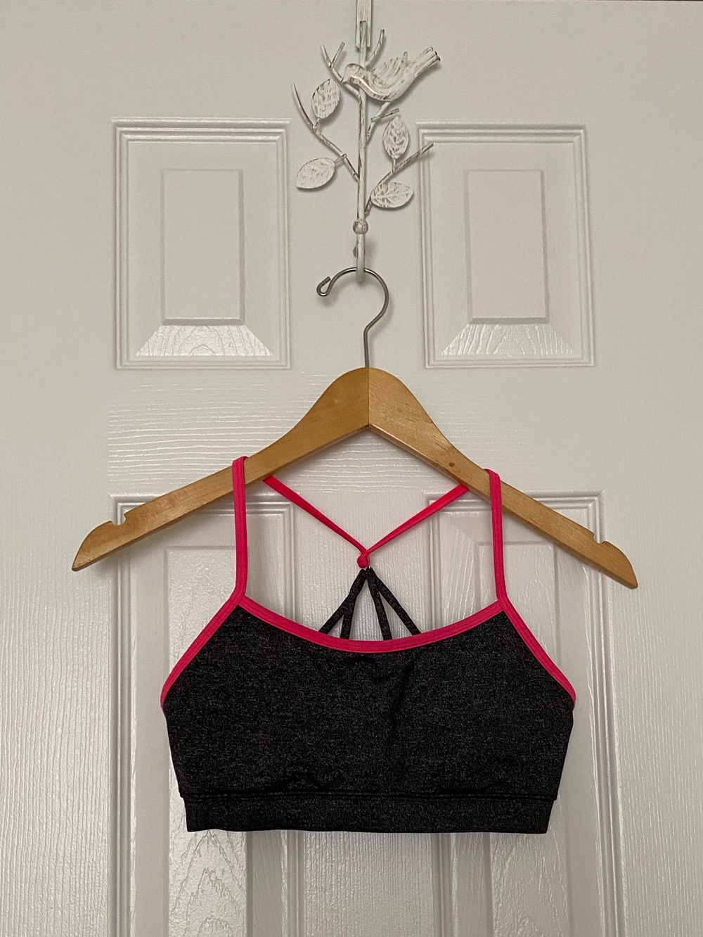 Charcoal & Red Strappy Bralette - Women Intimates